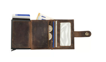 Preview: FC Schalke 04 - Lederbörse Flip-Card in Geschenkbox